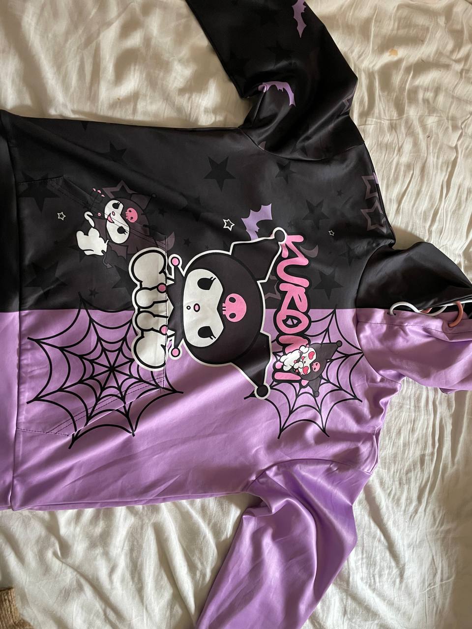 Худи оверсайз с принтом Kuromi и ушками Sanrio Gothic